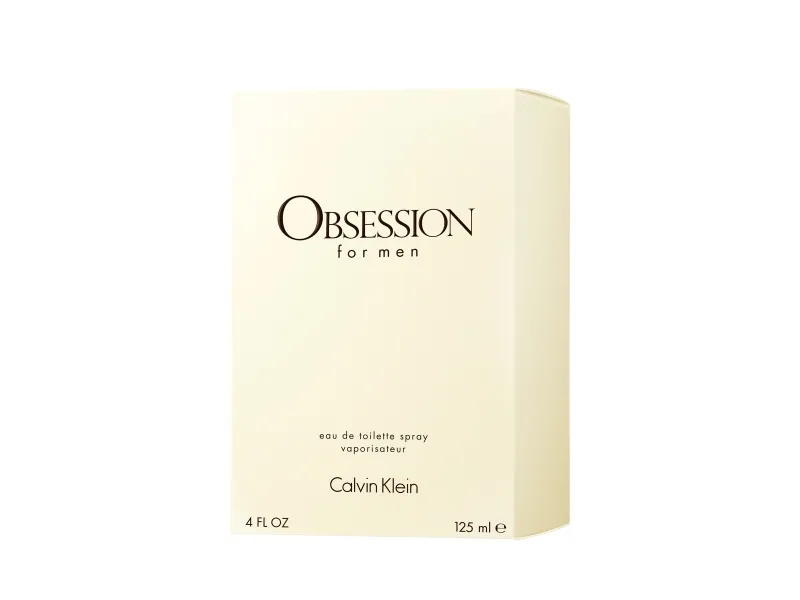 Calvin Klein Obsession For Men, Mænd, 125 ml, Ikke-genopfyldelig flaske, Bergamot, Mandarin, Lavendel, Myrrh, Salvie, Musk, Sandeltræ, Vetiver