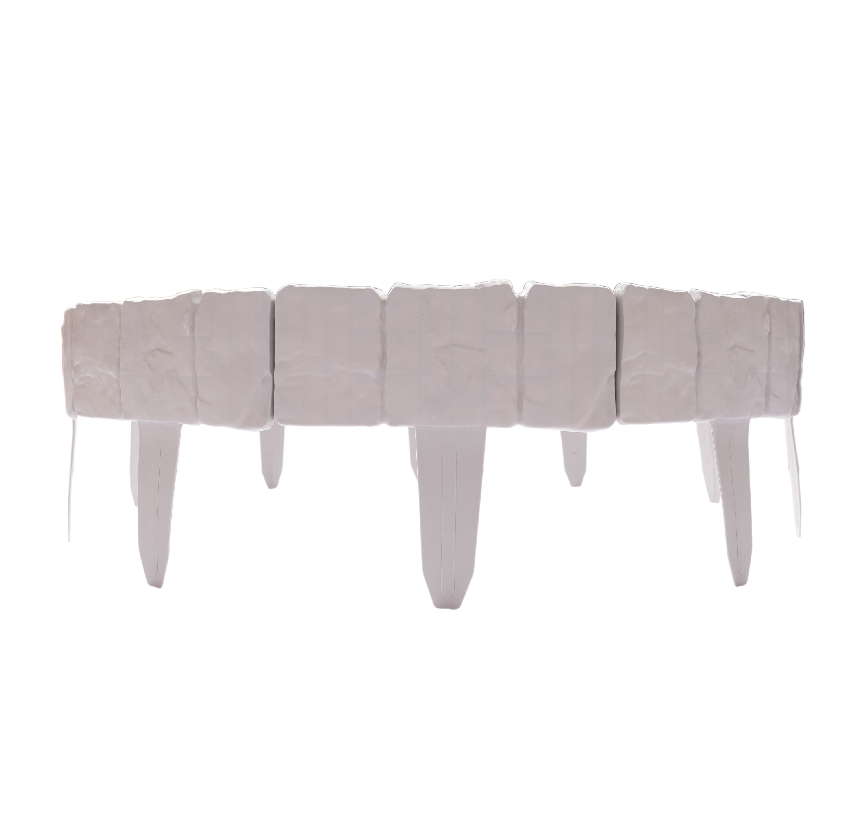 Rasenkante Steinoptik grau 10er Set
