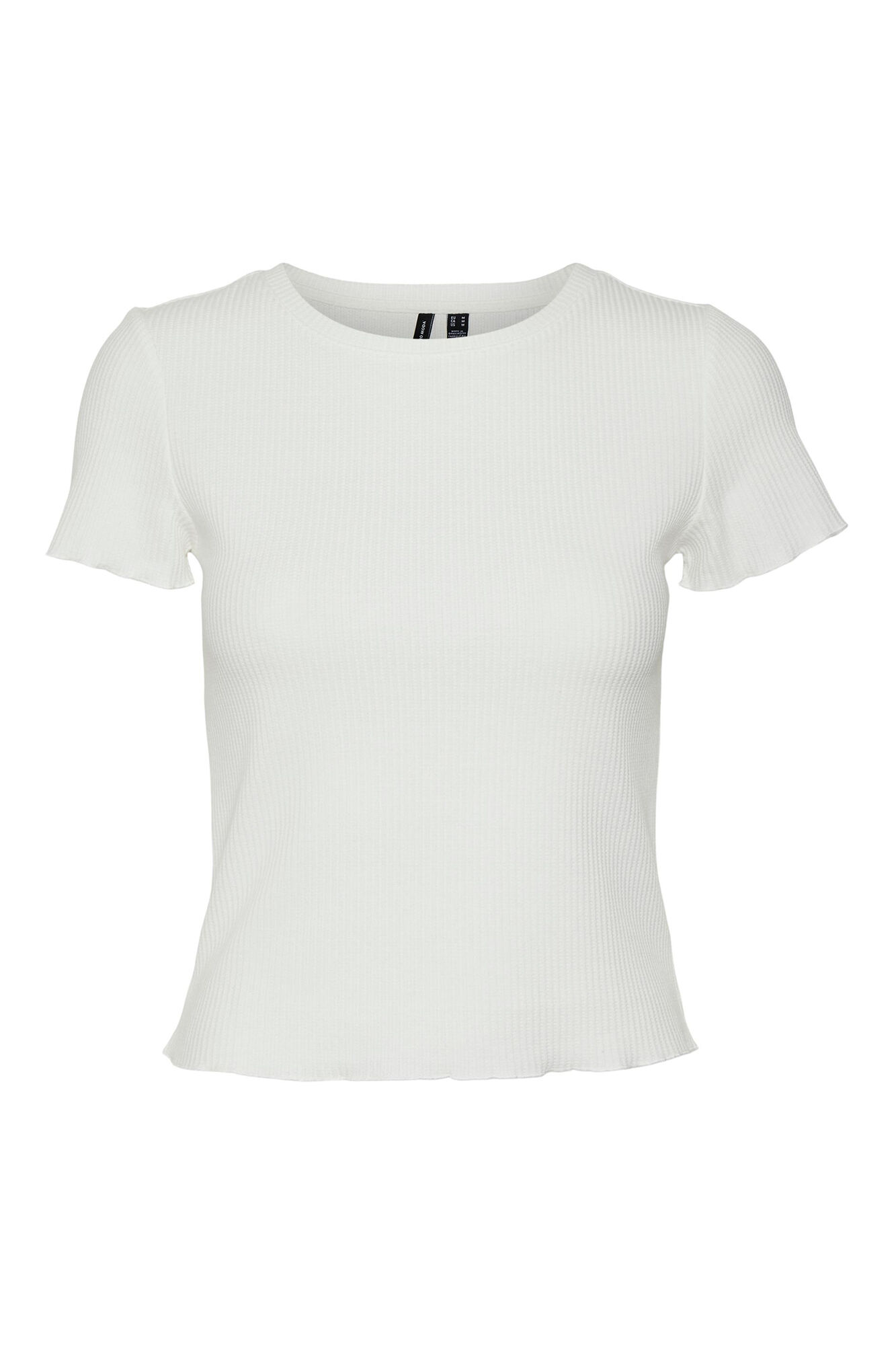 Top canalé - Blanco