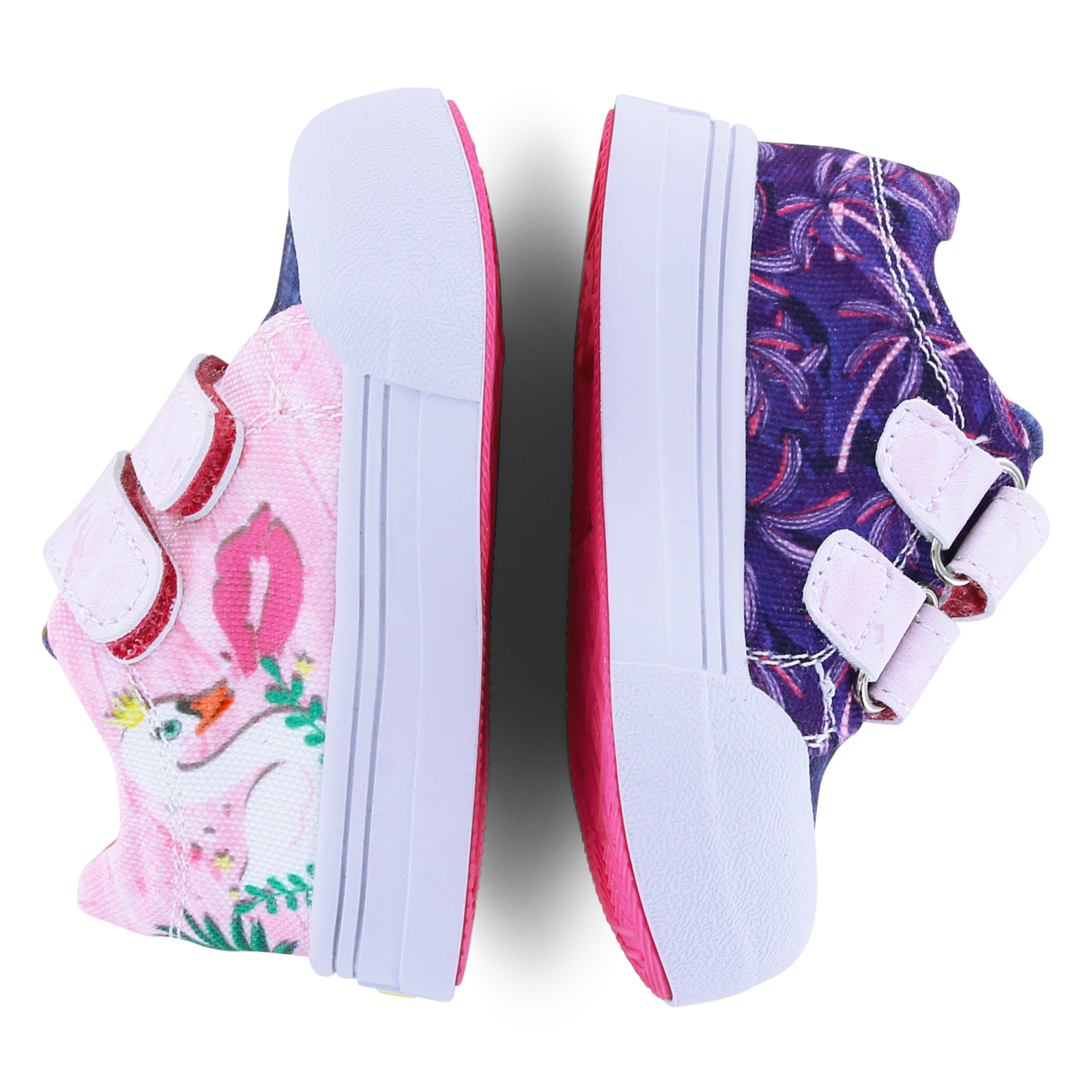 Go Bananas sneaker klittenband - Swan Canvas | Meisjes schoenen