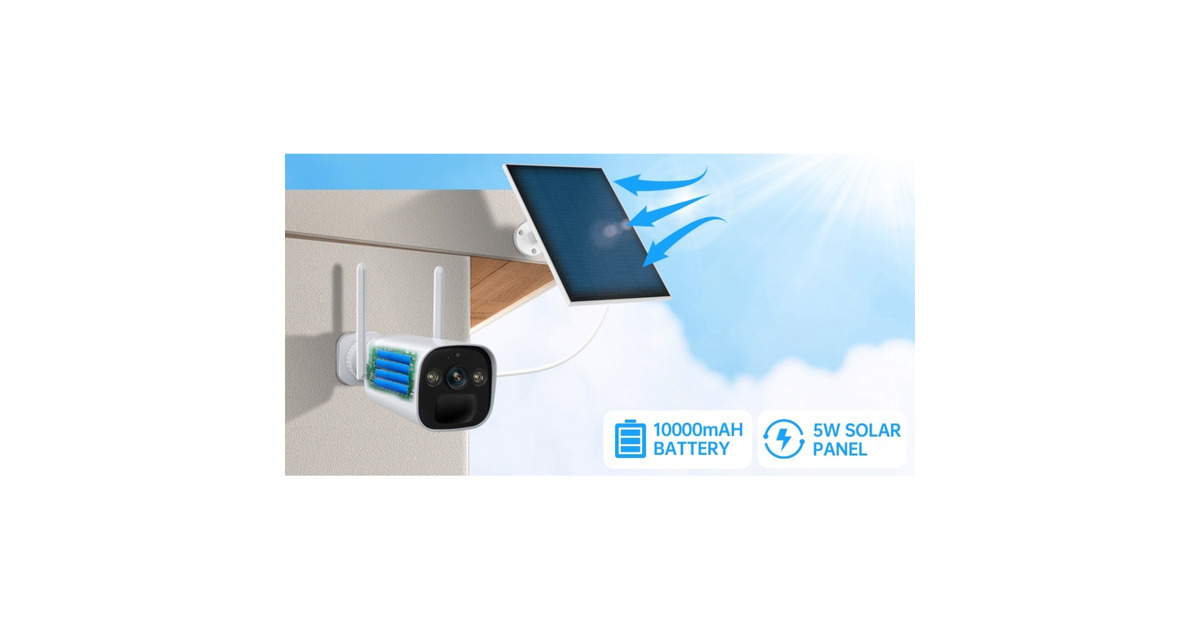 FoscamBP4, 2K/4MP WiFi batterij bullet beveiligingscamera  (Wit, Kleurennachtzicht)