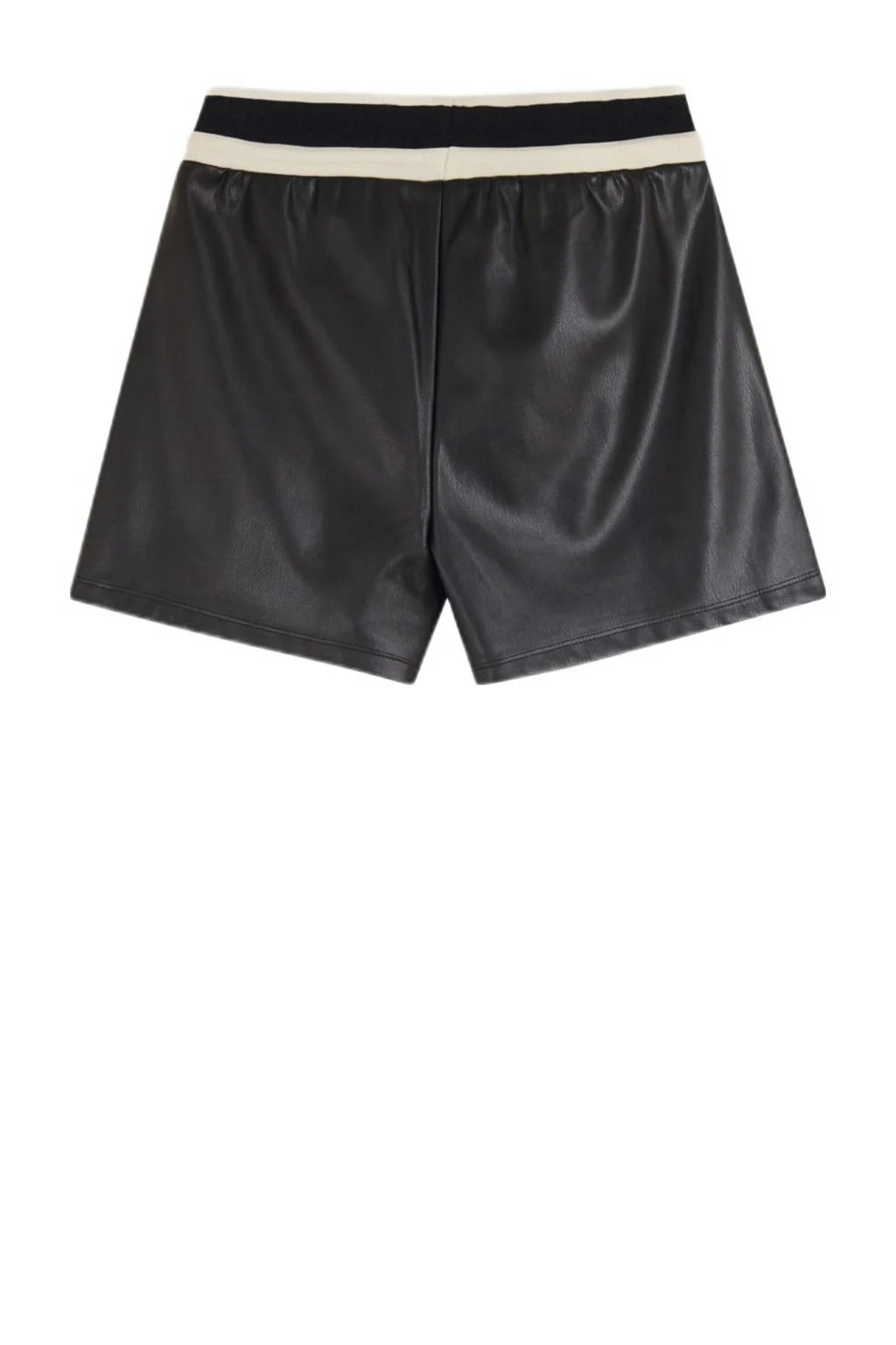 Shoeby imitatieleren regular casual short zwart