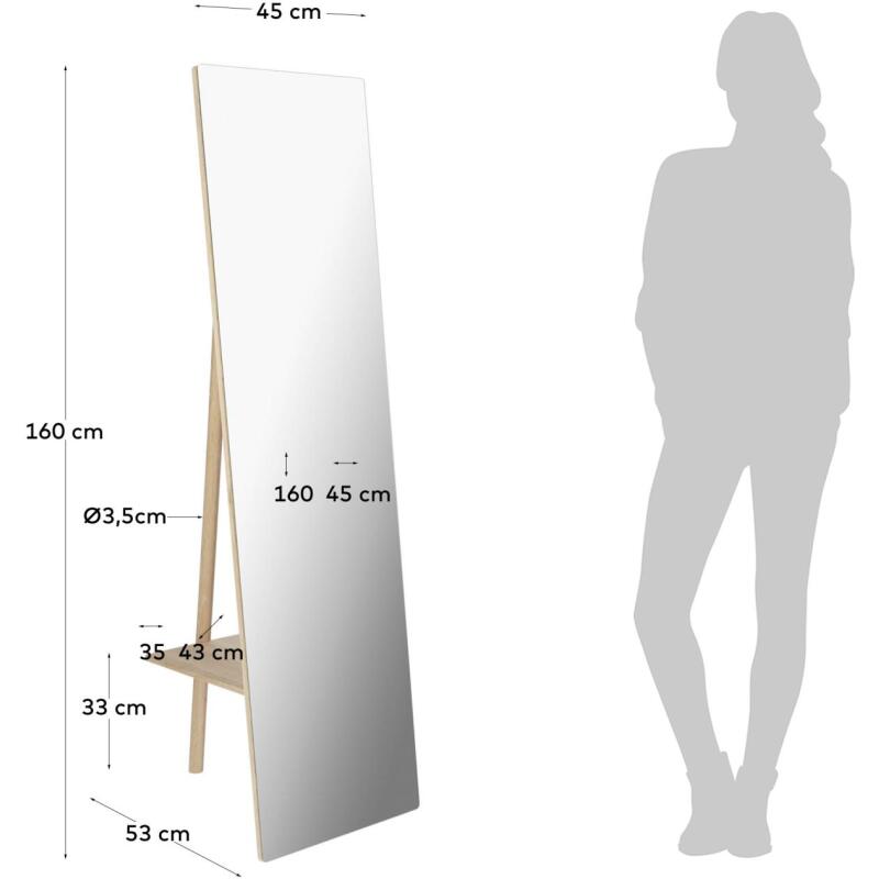 Miroir-portemanteau Keisy 45 x 160 cm