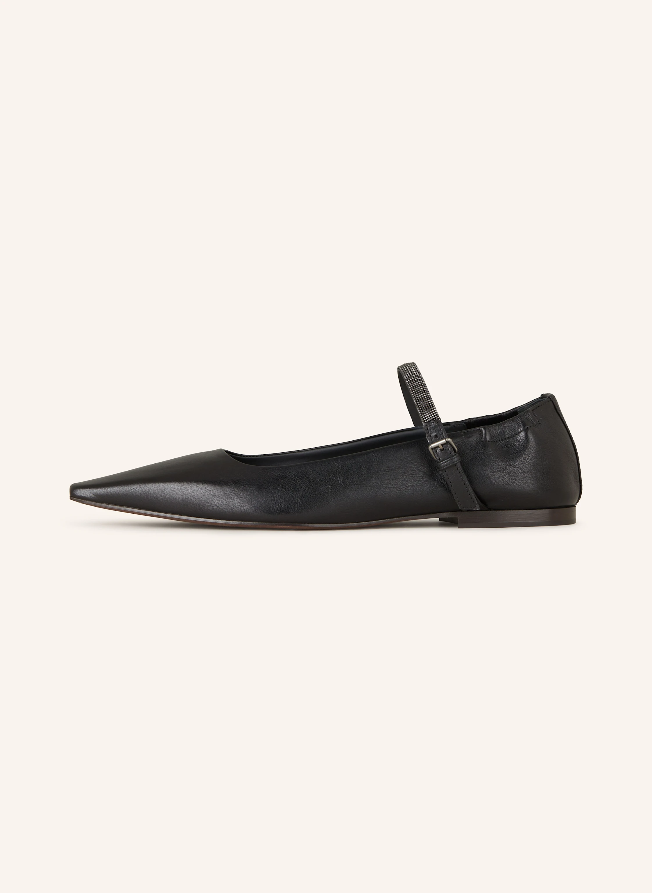 BRUNELLO CUCINELLI Mary-Jane-Ballerinas mit Schmuckperlen