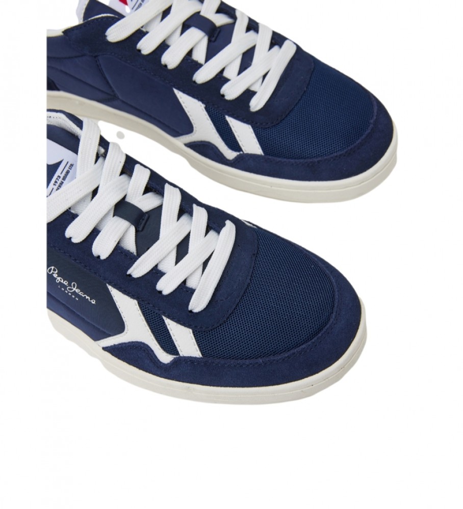 Tênis Pepe Jeans de couro combinado Kore Vintage Navy