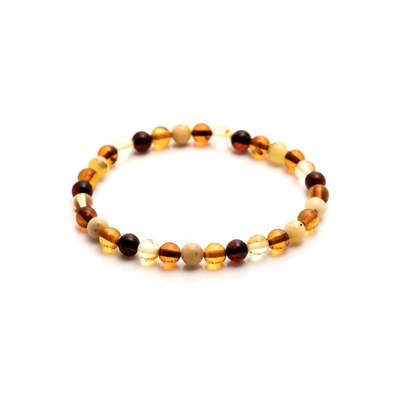 Bracelet Boule 5mm Ambre de la mer Baltique