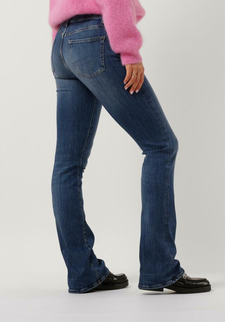 donkerblauwe 7 for all mankind skinny jeans hw skinny slim illusion alleyway with raw cut