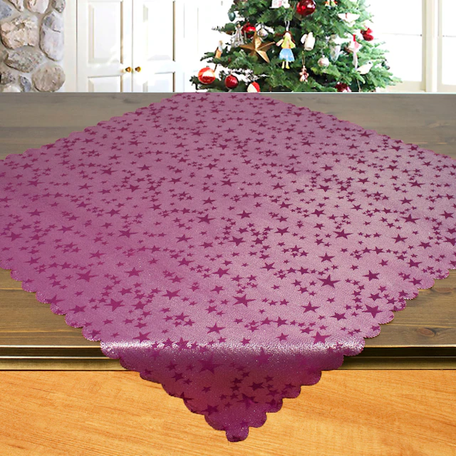 Delindo Lifestyle Mitteldecke »Sternchen allover« mit Lurex-Sternchen