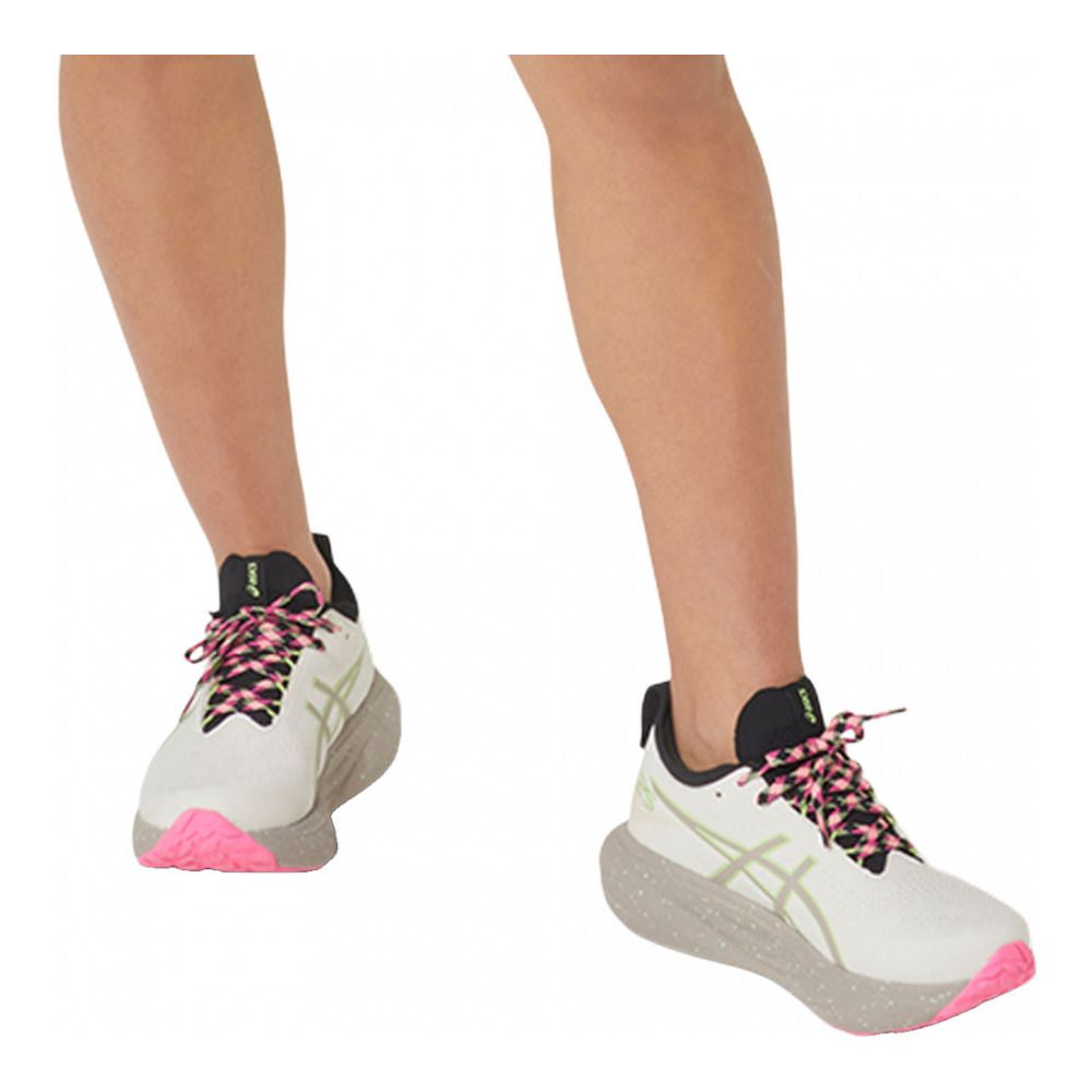 Asics GEL-NIMBUS 25 TR - Chaussures running Femme nature bathing/lime green