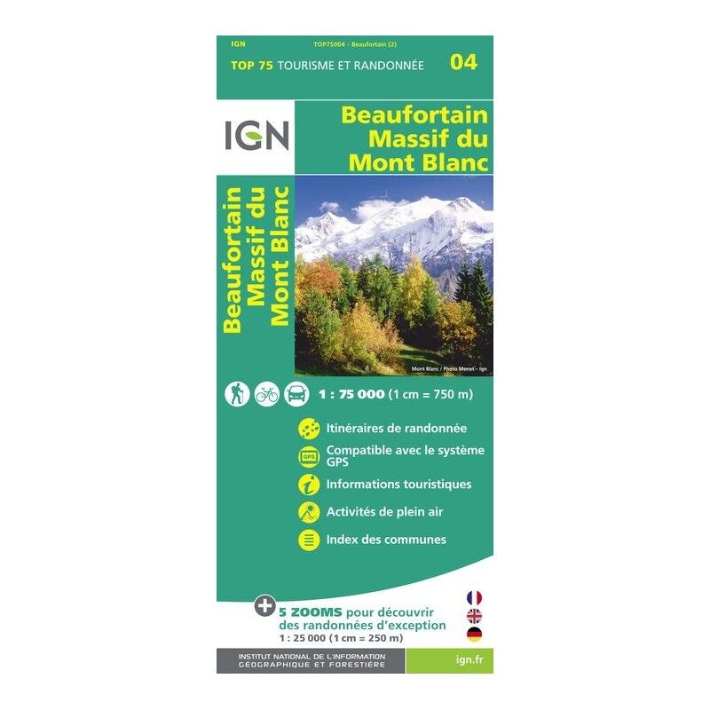 Beaufortin / Massif Du Mont Blanc - Carte topographique