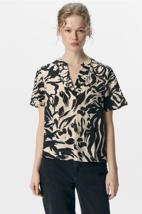 Object zwarte dames t-shirt