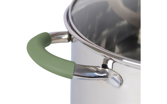 Bo-Camp Flair Plus Kochtopf Edelstahl mit Glasdeckel
