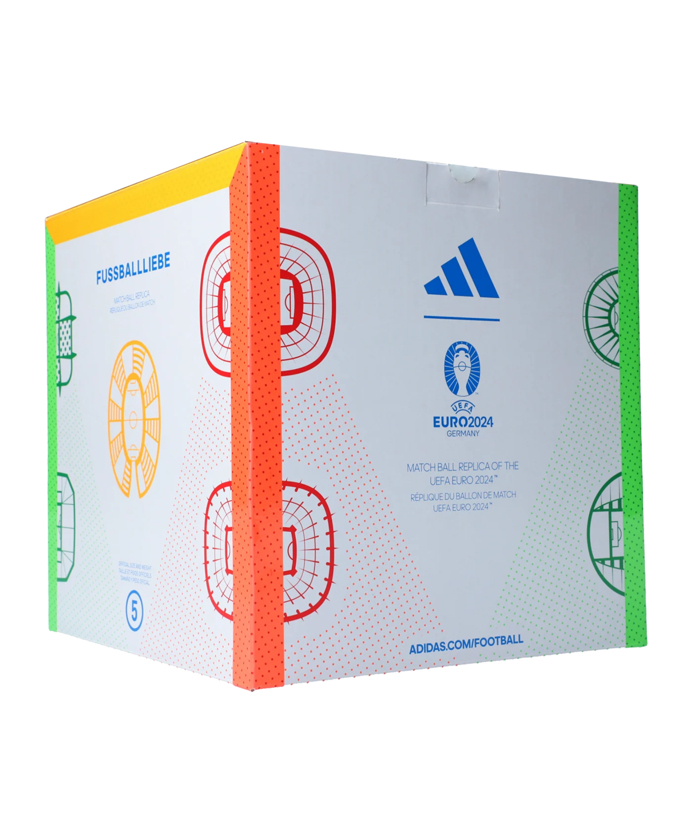 adidas Fussballliebe League EM 2024 Trainingsball Box Weiss Schwarz