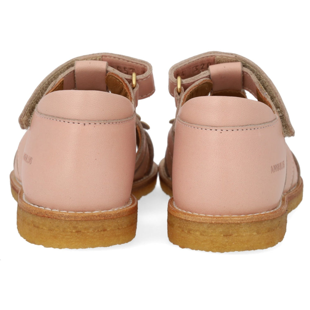 Køb Angulus Rosebud/Mellow Yellow Sandal Med Lukket Tå Og Blomster