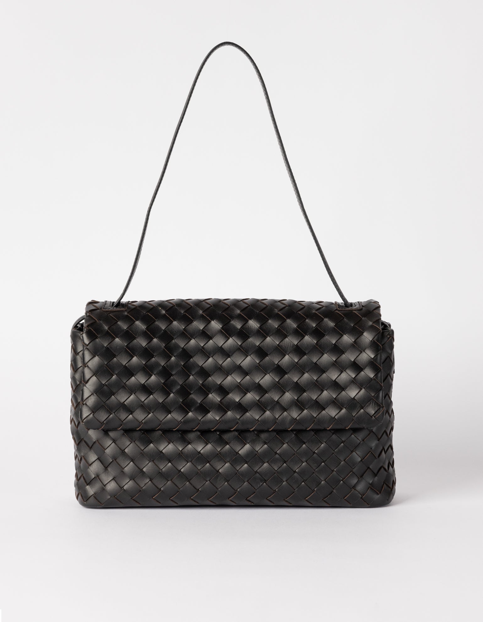 Kenzie - Black Woven Classic Leather