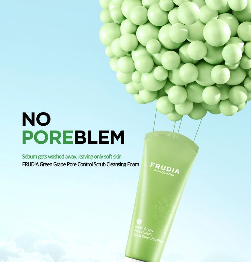 FRUDIA - Groene Druiven Poriën Controle Scrub Reinigende Schuim