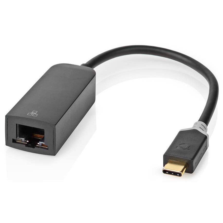 Nedis CCBW64952AT02 USB-netwerk adapter USB-C male - RJ45 female 0.2m