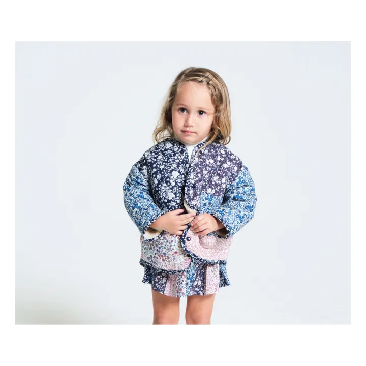 Esther Veste Matelassée Patchwork Devon | Bleu