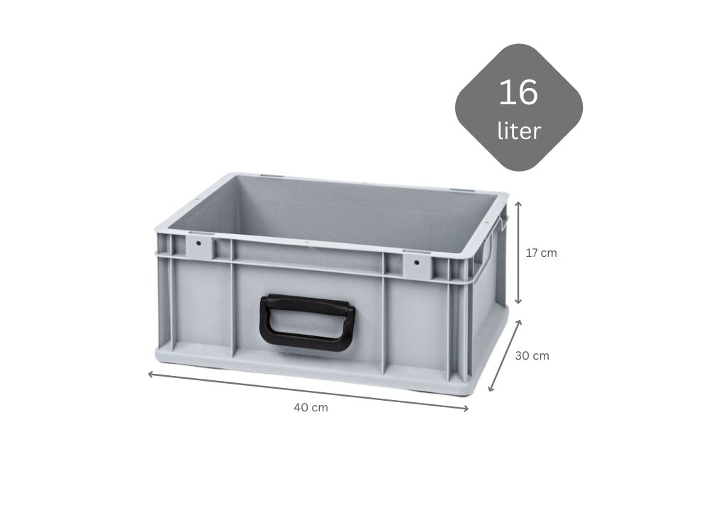 PROREGAL Eurobox Nextgen Portable Uno HxBxD 17 x 30 x 40 cm 16 Liter Euro Container Transportbox Stapelcontainer