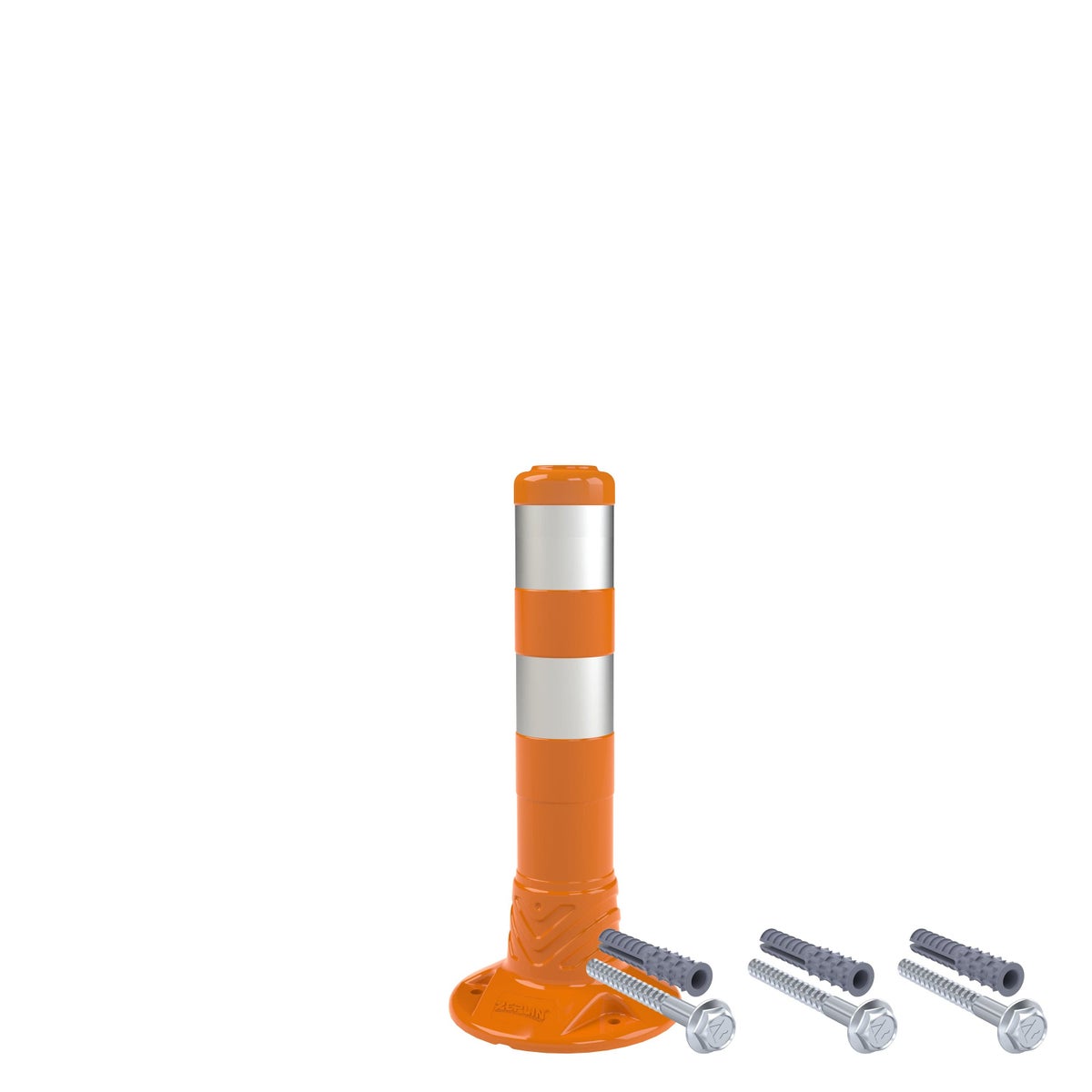 UvV-Flex paal 45cm oranje met één reflecterende streep incl. montagemateriaal / 1
