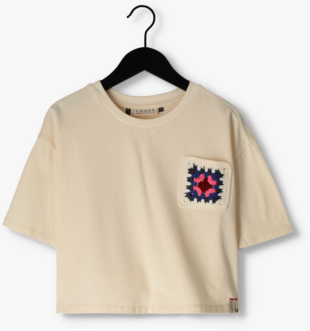 LOOXS gebroken wit looxs t-shirt oversized crop t-shirt