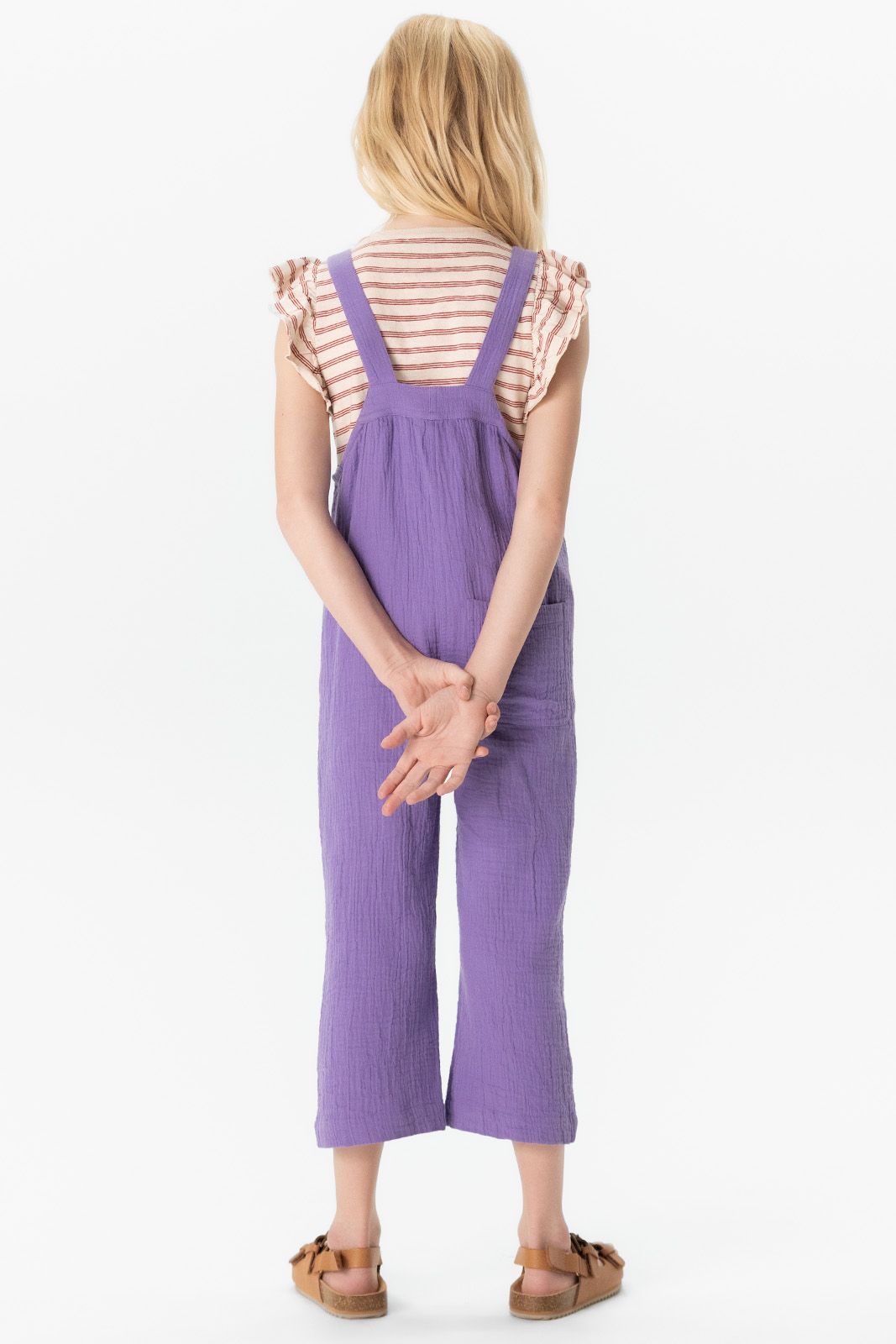 Paars mousseline jumpsuit