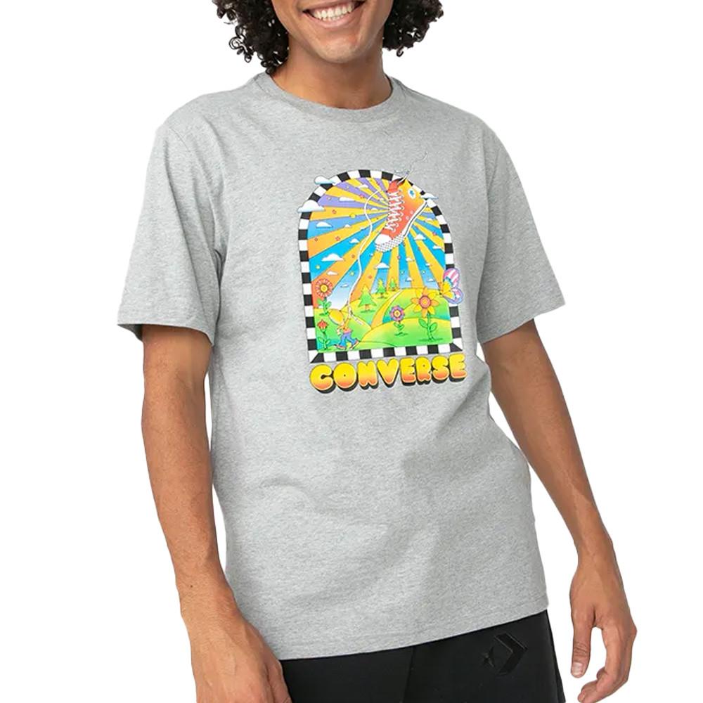 Converse T-shirt Gris Homme Converse Flying