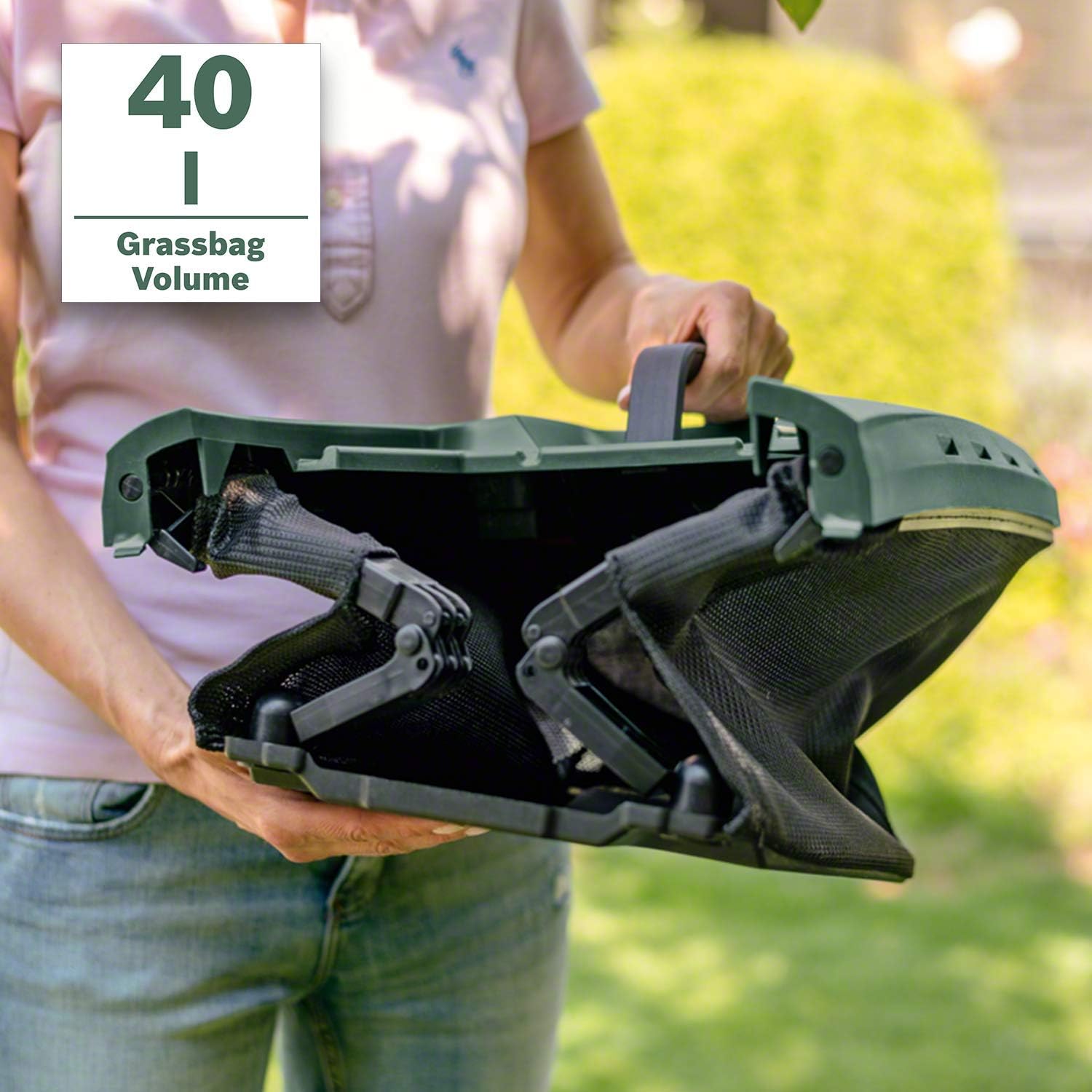 Bosch Cordless Lawnmower UniversalRotak 36-560 (36 Volt, 2x Battery 2.0 Ah, Cutting Width: 36 cm, Lawns up to 560 m², in Carton packaging)