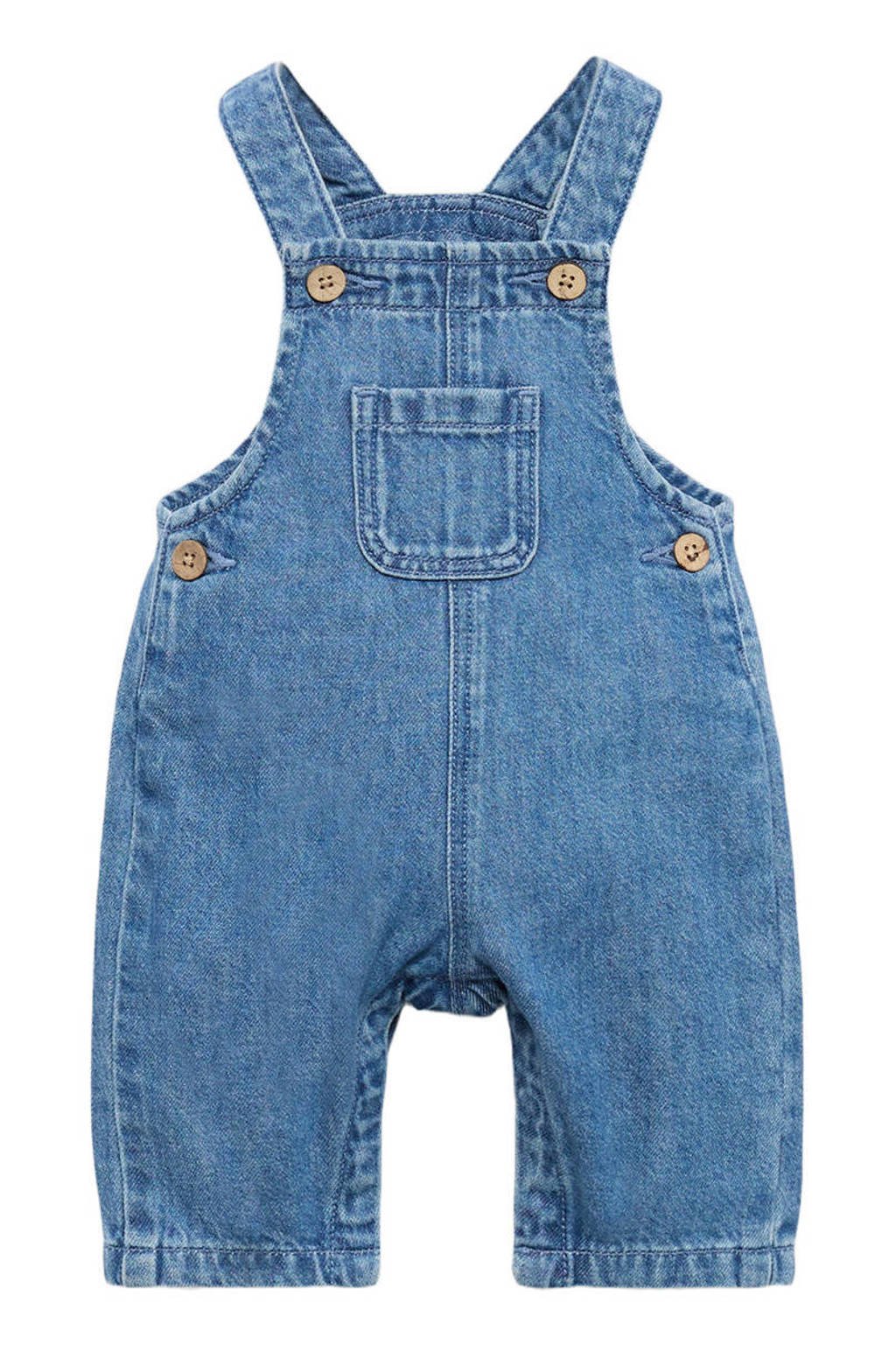 Mango Kids tuinbroek medium blue denim