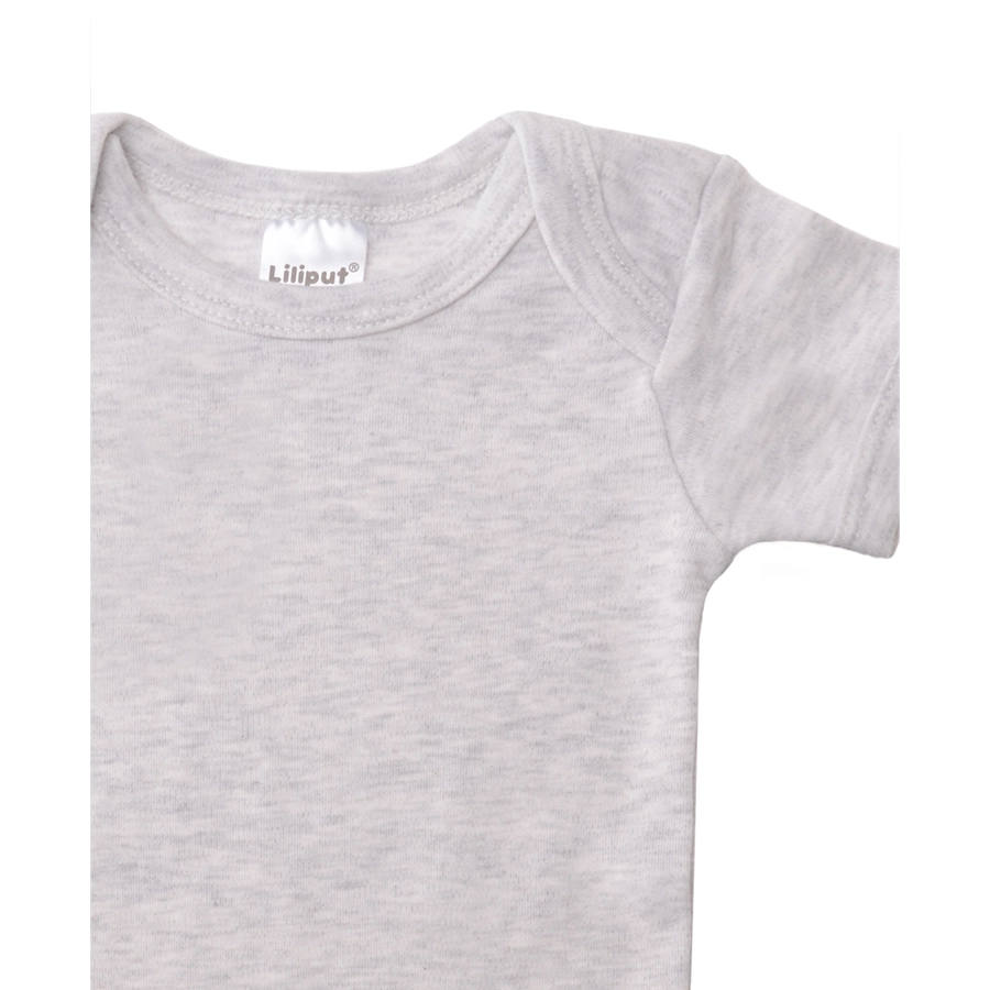 Liliput Kurzarmbody grau-weiss