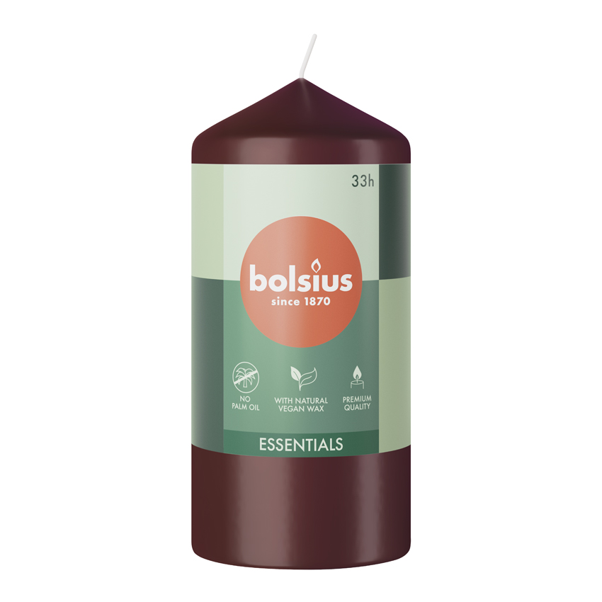 Bolsius Stompkaars 120/58 Velvet Red (1 stuk)