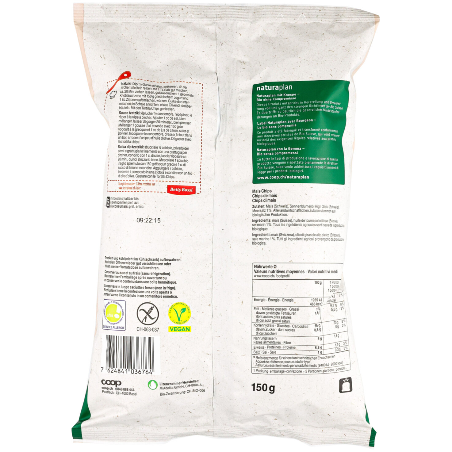 Naturaplan Bio Tortilla Chips Nature