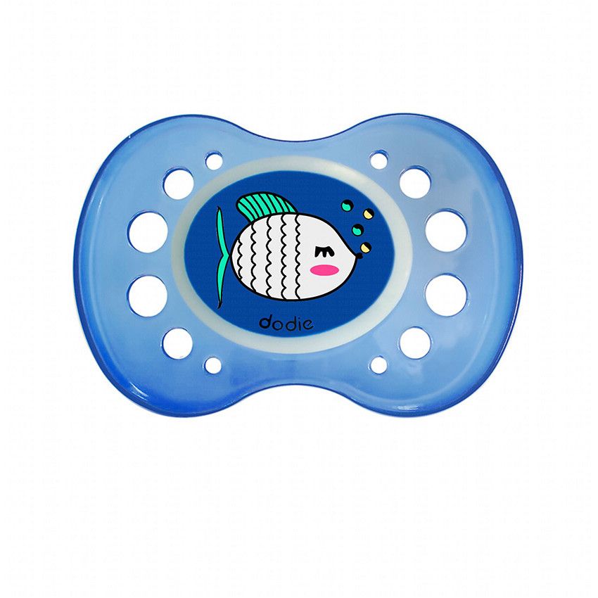 Sucette 2eme age nuit silicone - Blanc
