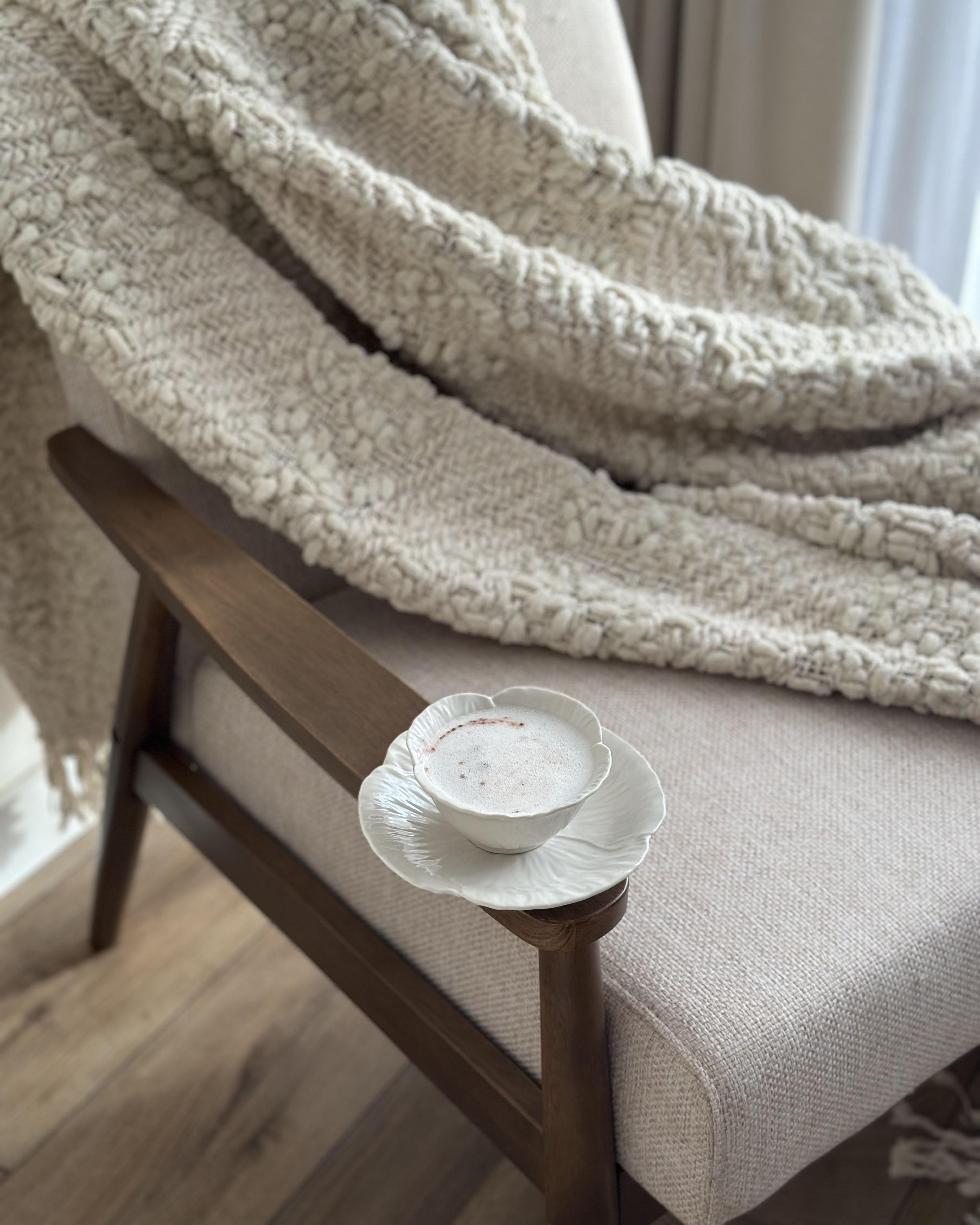 Fauteuil ESRUM Stof Donkerbruin/beige
