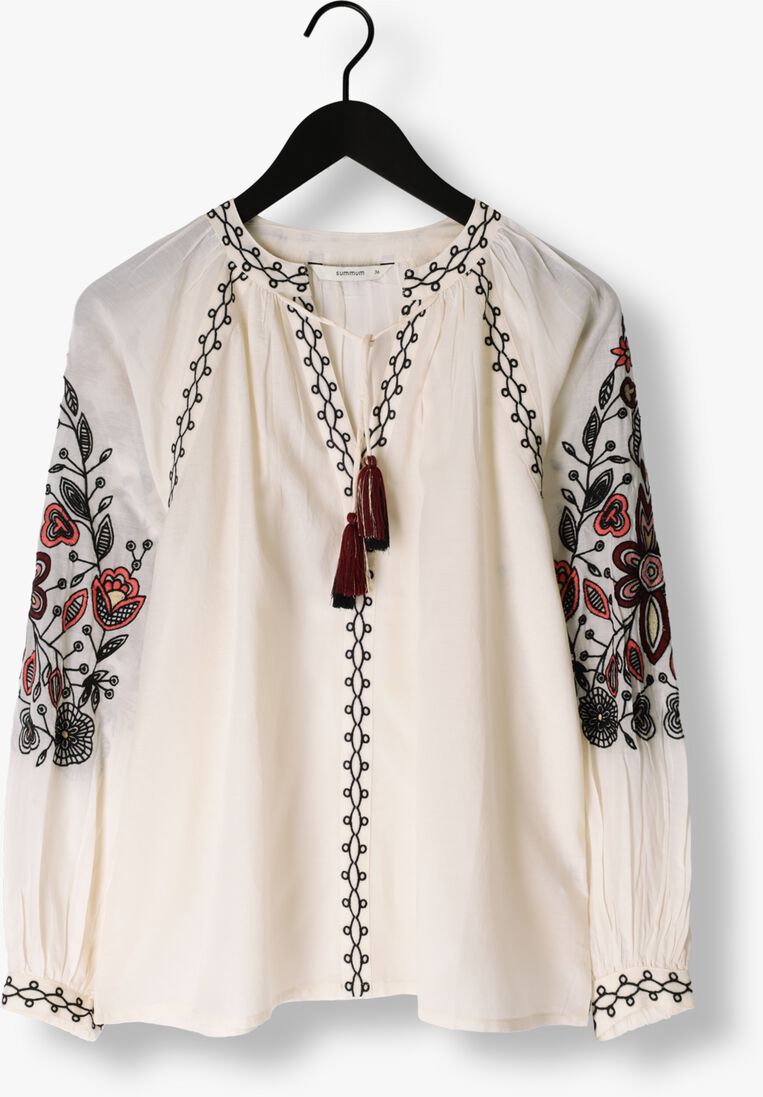 SUMMUM gebroken wit summum blouse top sushi voile embroidery
