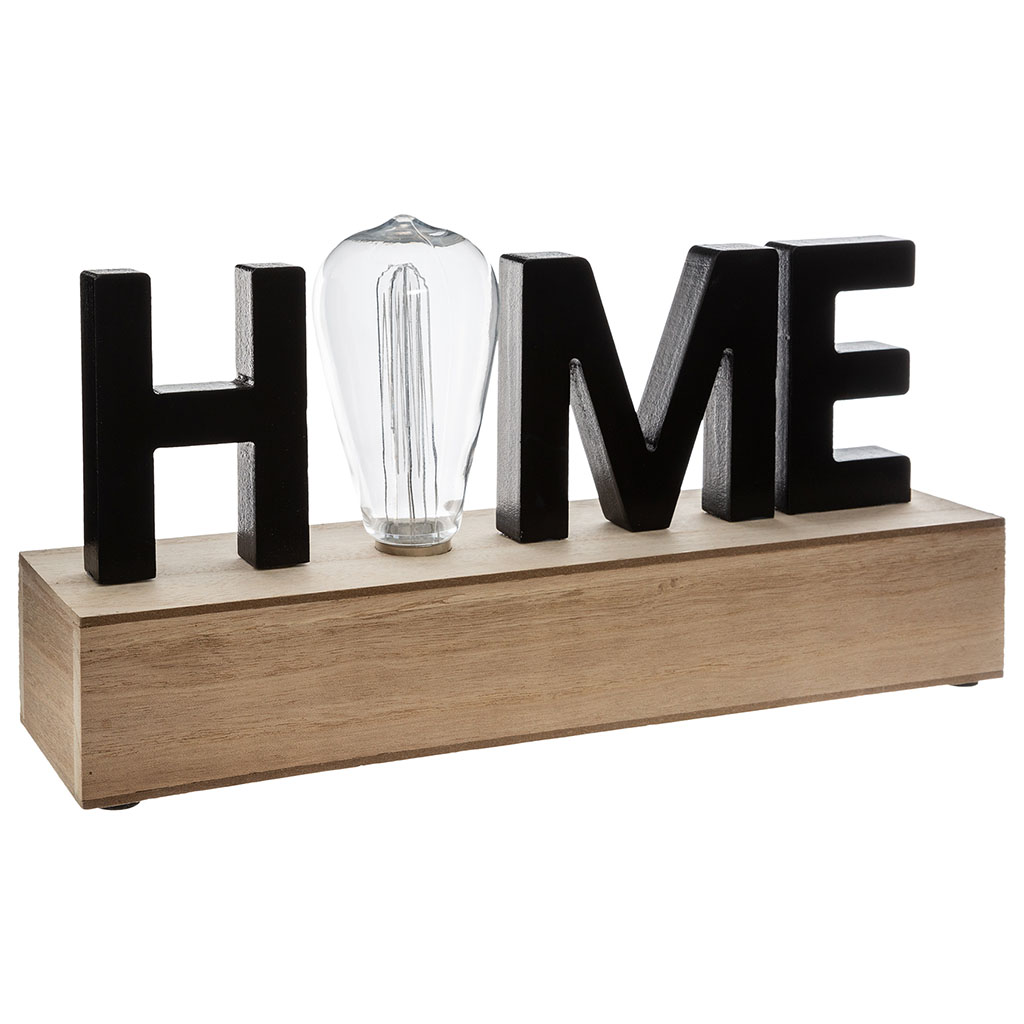 Décoration lumineuse à poser HOME 34x1.8x17cm