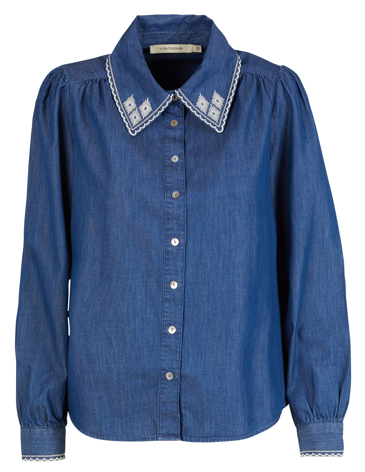 Chemise col classique en coton bio | Bleu