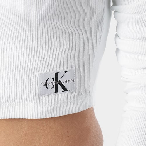 Tee Shirt Manches Longues Crop Femme 2025 Blanc