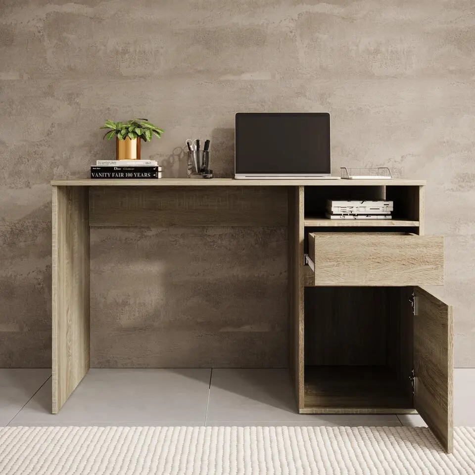 Meubella - Bureau Babot - Eiken 1 - 120 cm