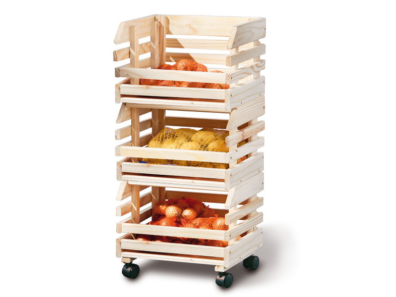Küchenwagen FRUITS - Massivholz - 80 cm