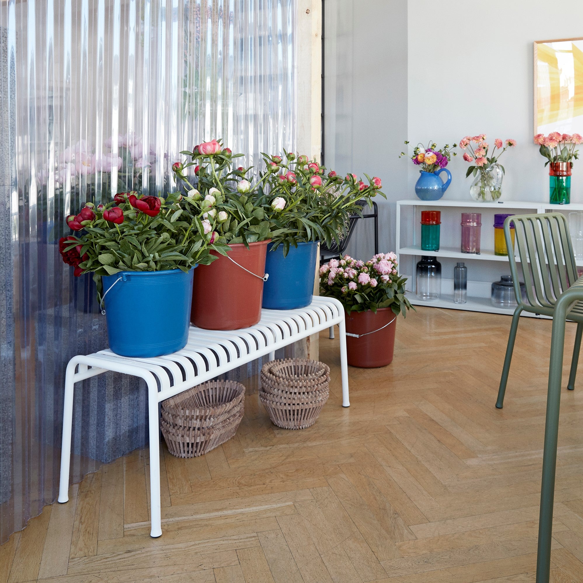 HAY Palissade Tuinbank 120 cm - Lichtgrijs