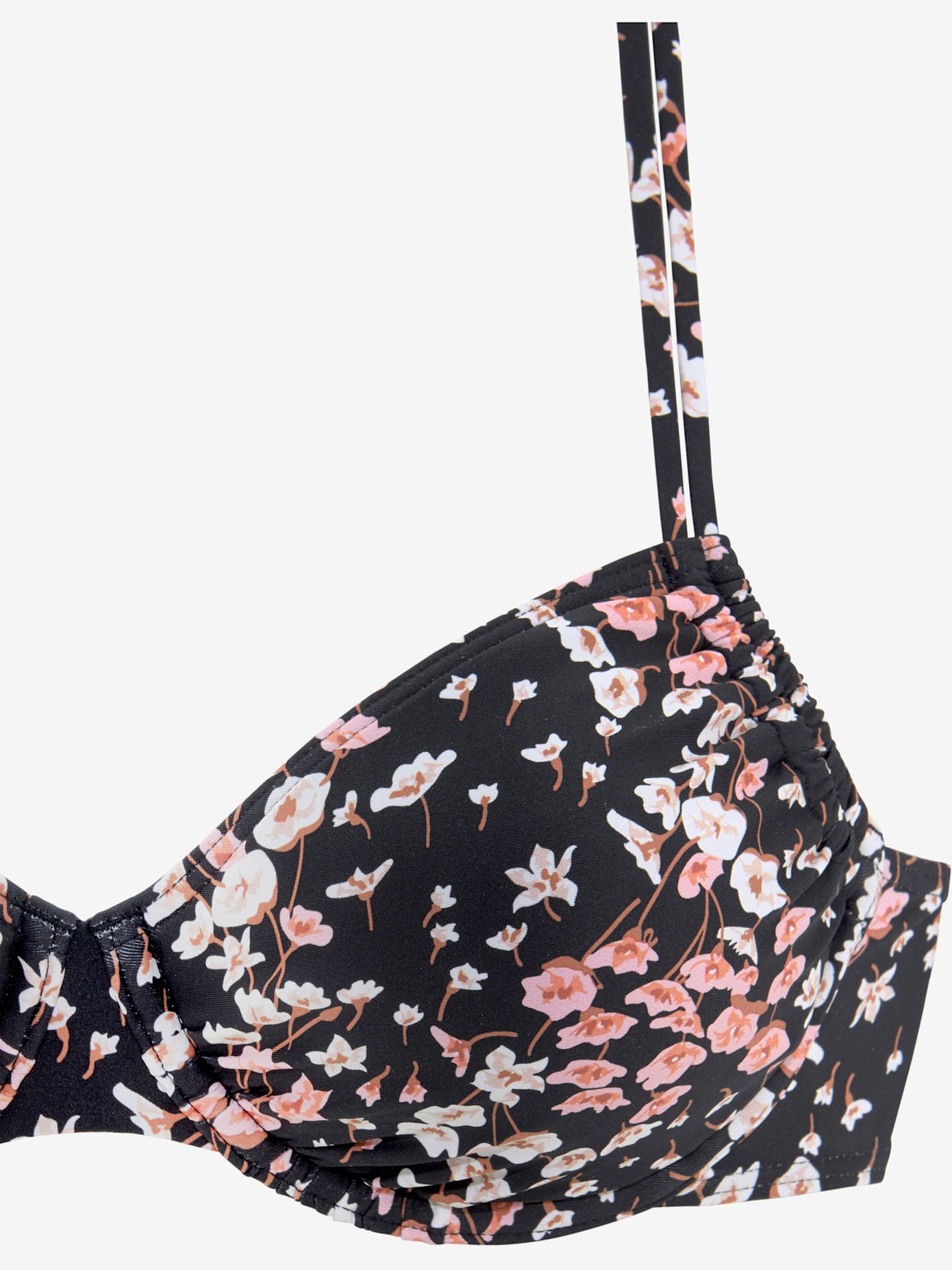 Haut de maillot de bain à armatures imprimé fantaisie