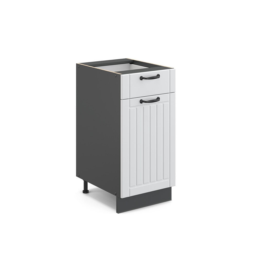 Vicco Schubunterschrank 40 cm FAME Line Küchenschrank Küchenzeile Landhaus Weiß Anthrazit