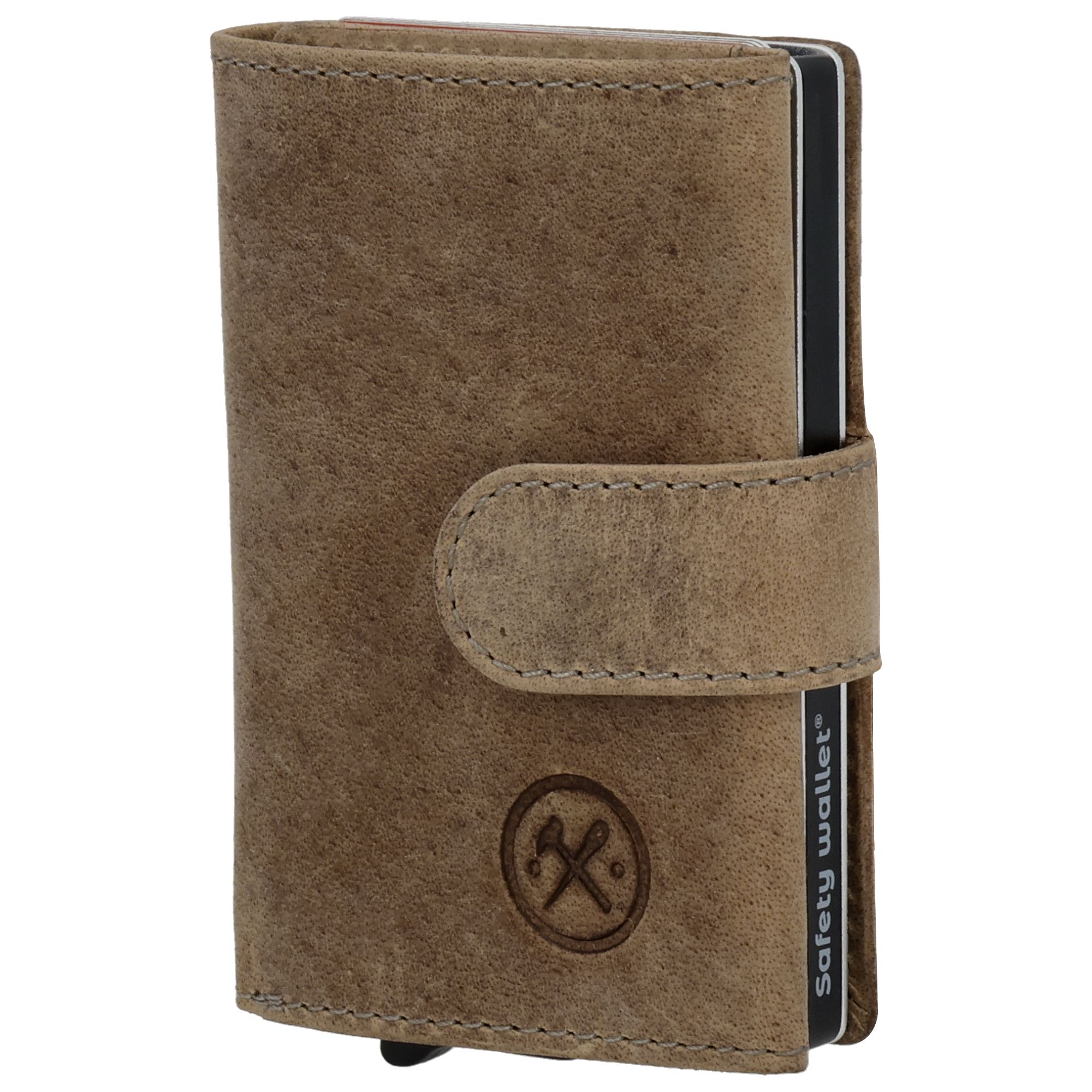 Hide & Stitches Idaho Assorti Safety Wallet Donkerzand