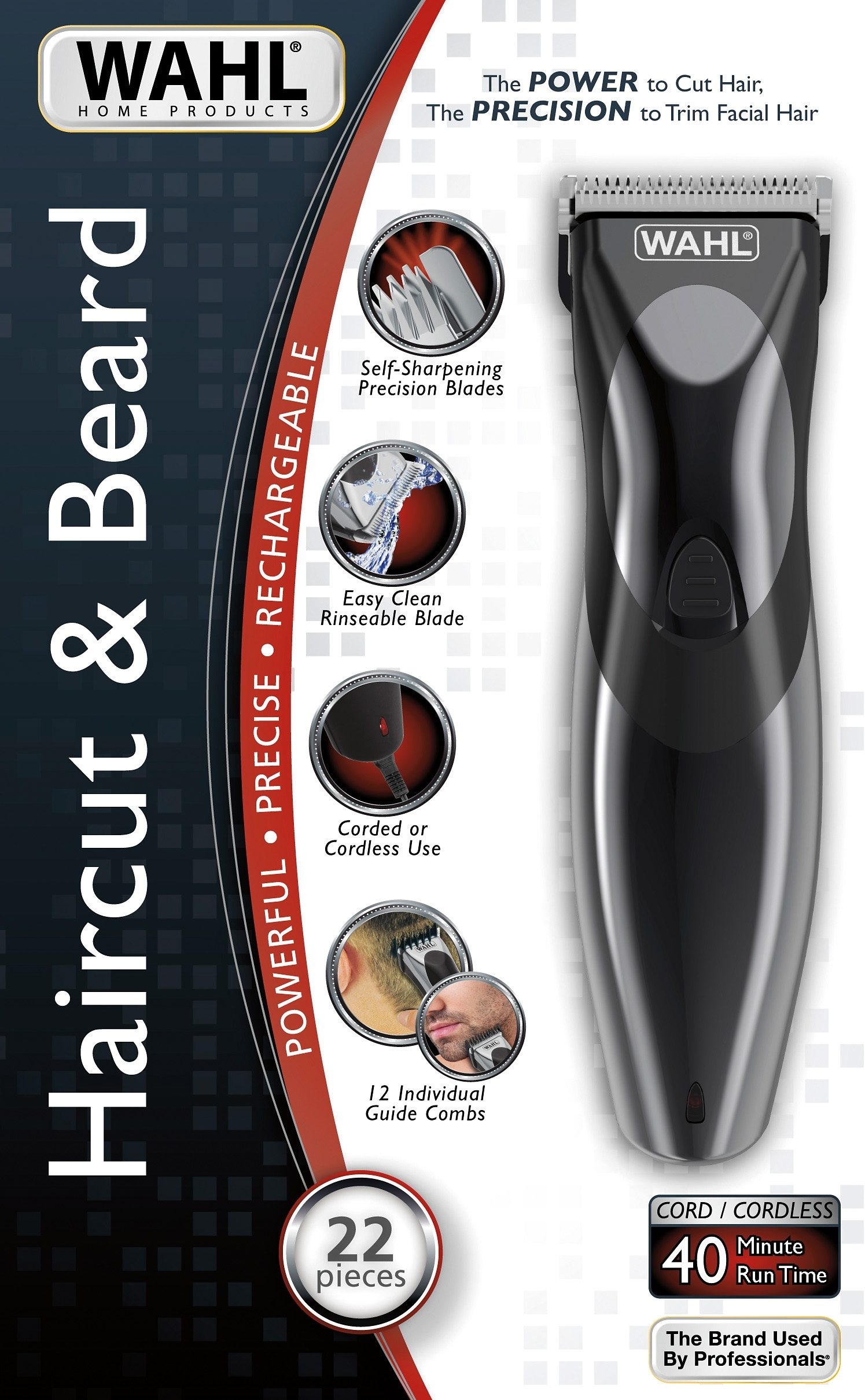 Wahl Haar- und Bartschneider »9639-816 Haircut & Beard« 12 Aufsätze