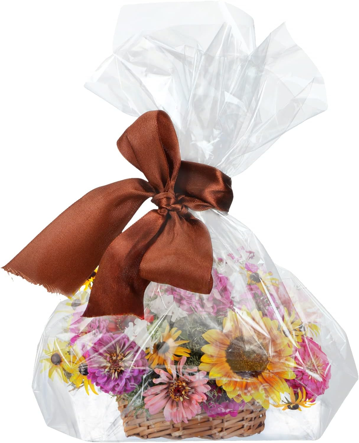 (54cmx50m) Cellophan Geschenk Folie Blumen Schmuckfolie Wrap Klarsichtfolie - Transparent