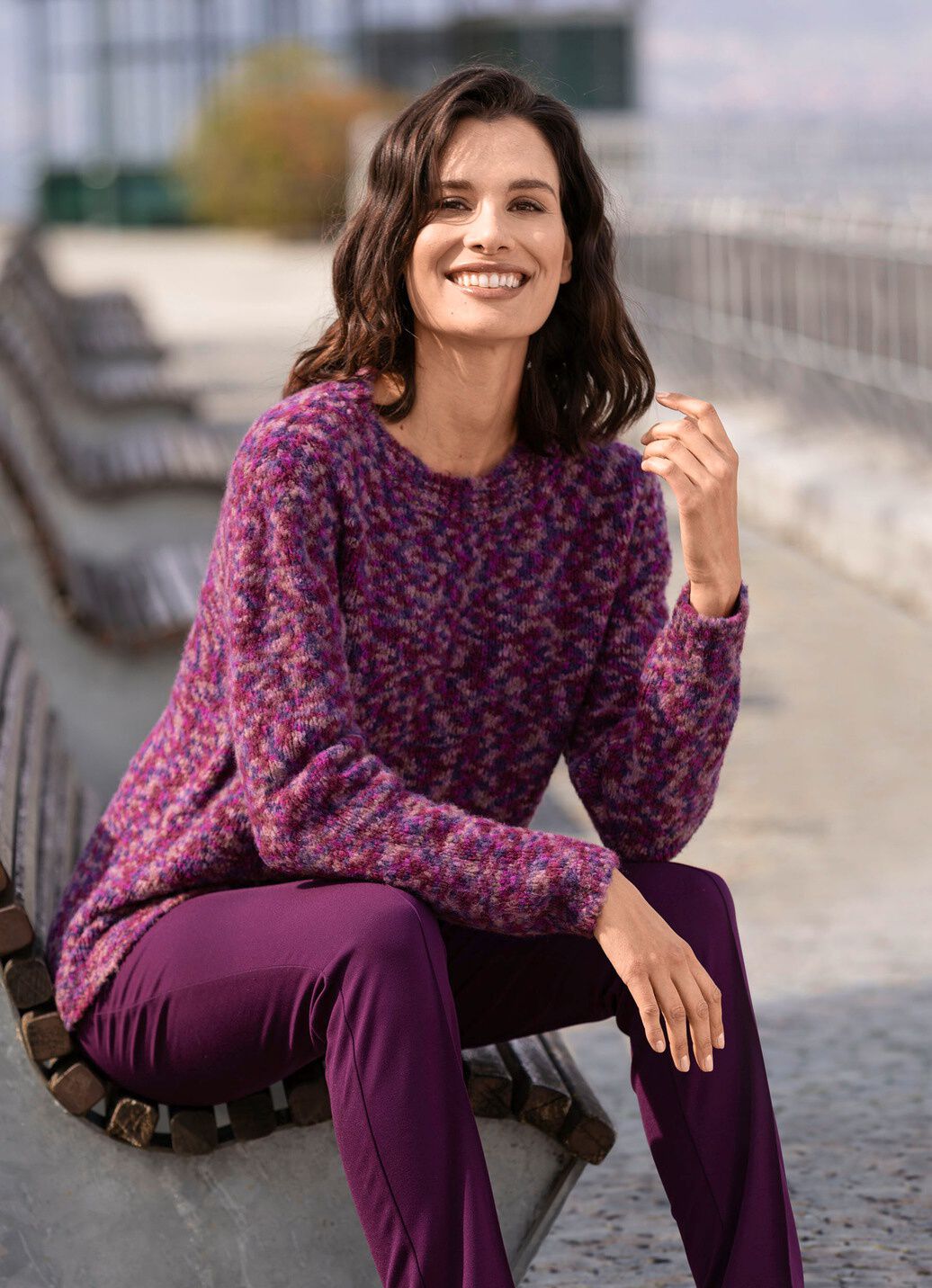 Pullover aus hochwertigem Bouclégarn