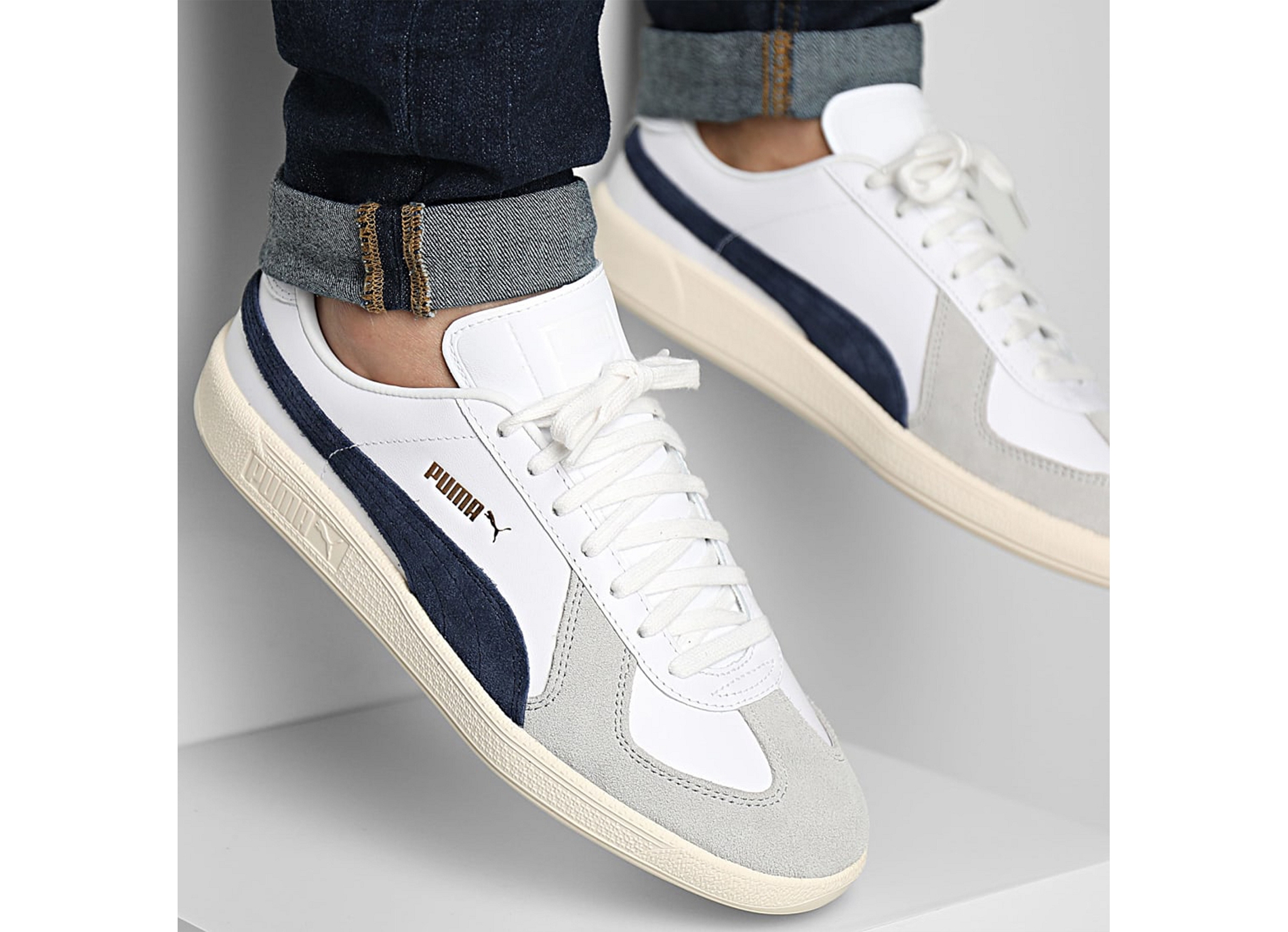 Army trainer blanc marine
