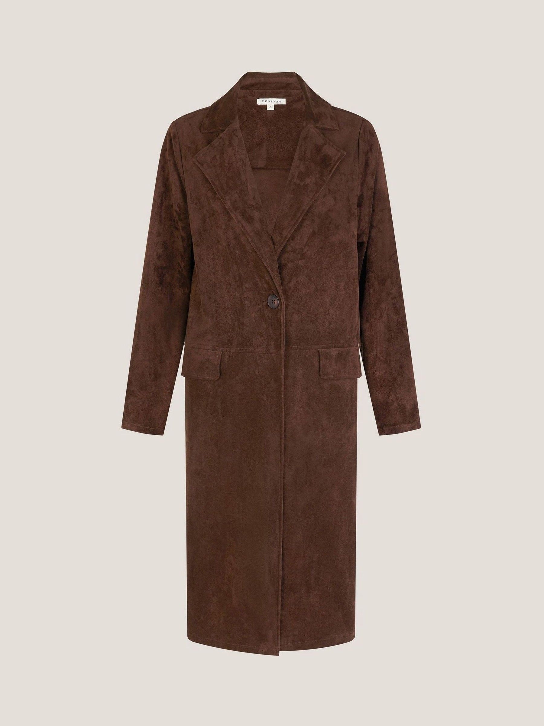 Monsoon Tove trenchcoat van imitatiesuède