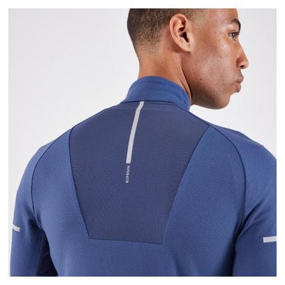 Maillot Manches Longues Kiprun 1/2 Zip Run 900 Warm Bleu